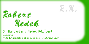 robert medek business card